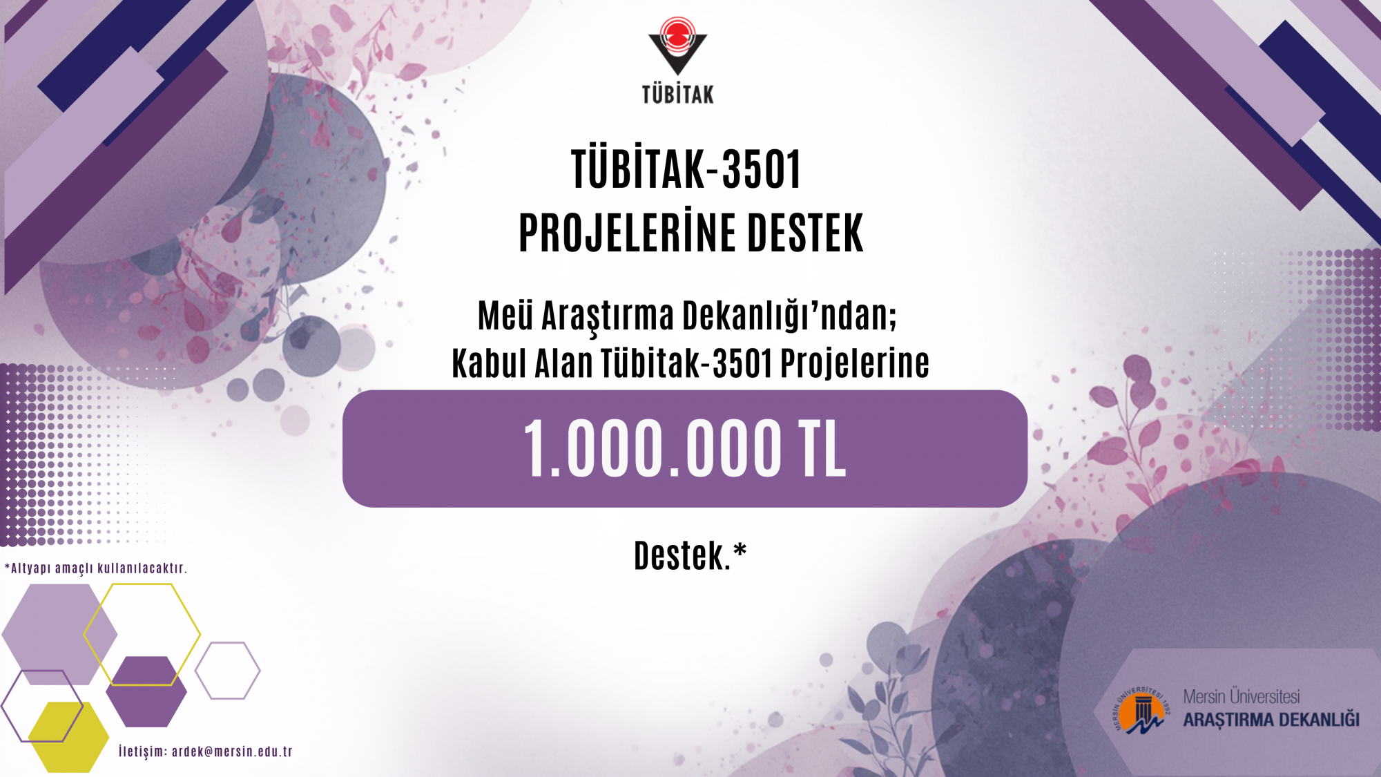 Araştırma Dekanlığı&rsquo;ndan T&uuml;bitak 3501 Projelerine B&uuml;y&uuml;k Destek